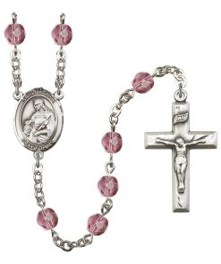 St Agnes of Rome Rosary - Amethyst Beads