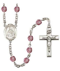 St Angela Merici Rosary - Amethyst Beads