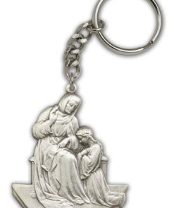 Antique Silver St Ann Keychain