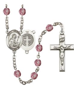 St Benedict Rosary - Amethyst Beads