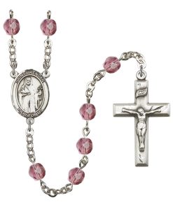 St Brendan the Navigator Rosary - Amethyst Beads