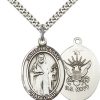 Sterling Silver St. Brendan the Navigator -  Navy Pe