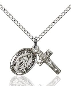 Catholic Miraculous Medal And Crucifix 19114