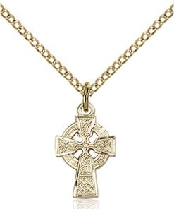 Gold Filled Celtic Cross Necklace #87589