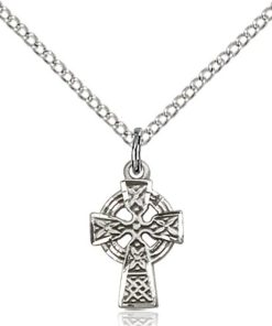 Sterling Silver Celtic Cross Necklace #87592