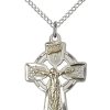 Celtic Crucifix Necklace - Two-Tone GF/SS (#87565)