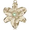 Chastity Medal - August Birthstone - 14 KT Gold #88196