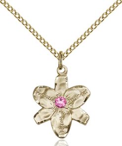 Chastity Pendant - October Birthstone - Gold Filled #88139