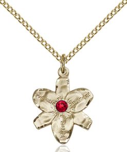 Chastity Pendant - July Birthstone - Gold Filled #88147