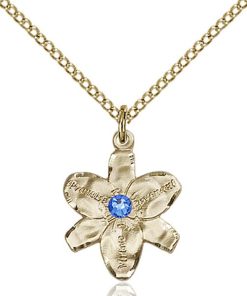 Chastity Pendant - September Birthstone - Gold Filled #88149