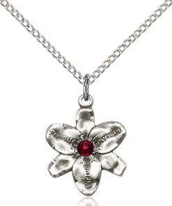 Chastity Pendant - January Birthstone - Sterling Silver #88162