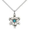 Chastity Pendant - December Birthstone - Sterling Silver #88165