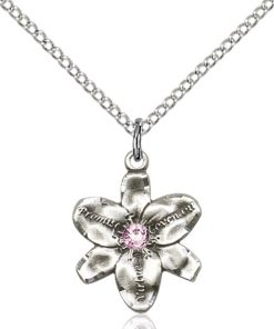 Chastity Pendant - June Birthstone - Sterling Silver #88170
