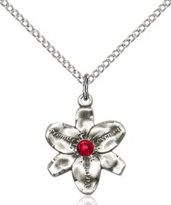 Chastity Pendant - July Birthstone - Sterling Silver #88171