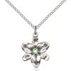 Chastity Pendant - August Birthstone - Sterling Silver #88172
