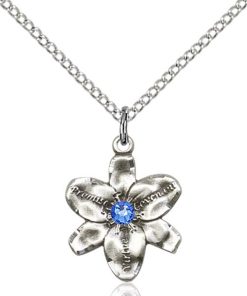 Chastity Pendant - September Birthstone - Sterling Silver #88173