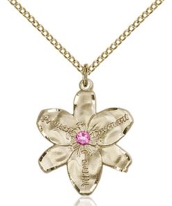Chastity Pendant - October Birthstone - Gold Filled #88175