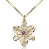 Chastity Pendant - February Birthstone - Gold Filled #88178