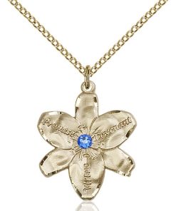 Chastity Pendant - September Birthstone - Gold Filled #88185