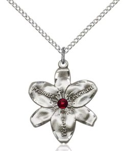 Chastity Pendant - January Birthstone - Sterling Silver #88198
