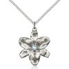 Chastity Pendant - March Birthstone - Sterling Silver #88203