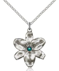 Chastity Pendant - May Birthstone - Sterling Silver #88205
