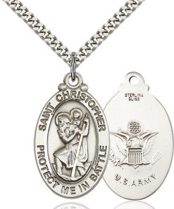 Sterling Silver St. Christopher Pendant