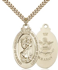 14kt Gold Filled St. Christopher Pendant