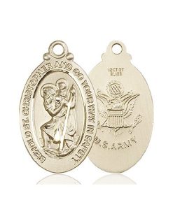 14kt Gold St. Christopher Medal