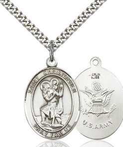 Sterling Silver St. Christopher Pendant