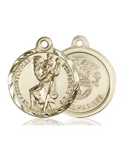 14kt Gold St. Christopher Medal