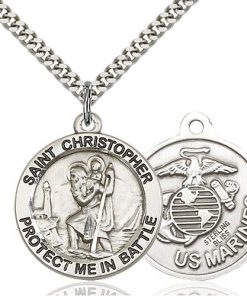 Sterling Silver St. Christopher Pendant