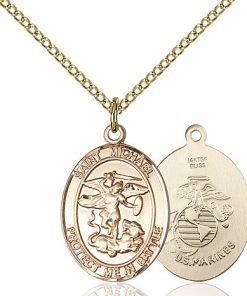 St Christopher Marines Pendant - Gold Filled (#89906)