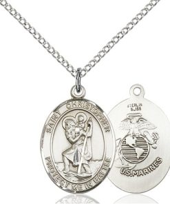 Sterling Silver St. Christopher Pendant
