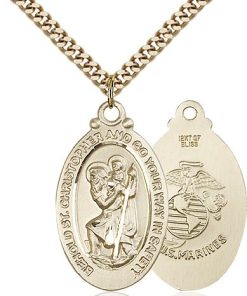 14kt Gold Filled St. Christopher Pendant