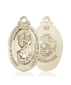 14kt Gold St. Christopher Medal