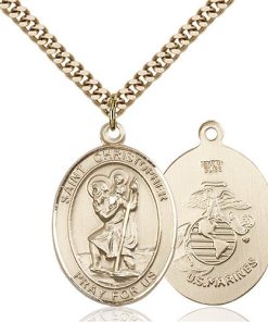 14kt Gold Filled St. Christopher Pendant
