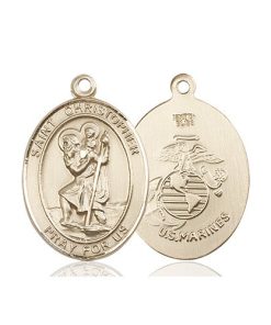 14kt Gold St. Christopher Medal