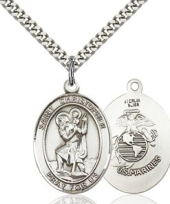 Sterling Silver St. Christopher Pendant