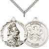 Sterling Silver St. Christopher Pendant