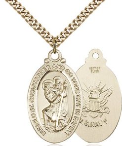 14kt Gold Filled St. Christopher Pendant