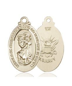 14kt Gold St. Christopher Medal