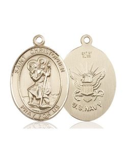 14kt Gold St. Christopher Medal