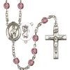 St Christopher - Rodeo Rosary - Amethyst Beads