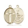 14kt Gold Cross - Army Medal