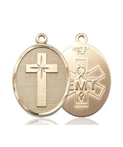 14kt Gold Cross - Emt Medal #87318