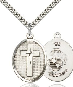 Sterling Silver Cross - Marines Pendant