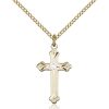 Cross Pendant - April Birthstone - Gold Filled #88258