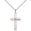 Cross Pendant - October Birthstone - Sterling Silver #88541