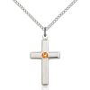 Cross Pendant - November Birthstone - Sterling Silver #88542